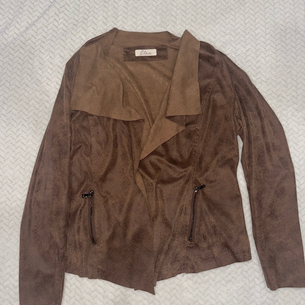 Elan Faux Suede Jacket